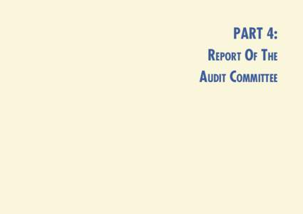 PART 4: REPORT  OF THE AUDIT COMMITTEE
