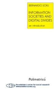 BERNARDO SORJ  INFORMATION SOCIETIES AND DIGITAL DIVIDES an introduction