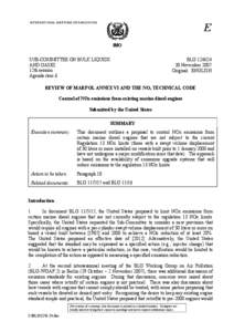 Review of MARPOL ANNEX VI and the NOx Technical Code: Control of NOx Emissions from Existing Marine Diesel Engines