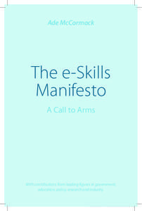 Ade McCormack  The e-Skills Manifesto A Call to Arms