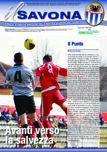 Periodico di informazione sportiva - Anno VI - Numero[removed]marzo[removed]Diffusione gratuita copie 1500 Direttore Responsabile Francesca Astengo - Registrazione Tribunale di Savona n[removed]del[removed]Sponsor Uffic