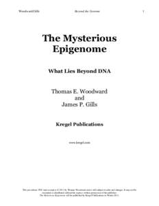 Woodward/Gills  Beyond the Genome The Mysterious Epigenome