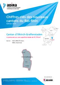Chiffres clés des nouveaux cantons du Bas-Rhin Edition 2014 Canton d’Illkirch-Graffenstaden 4 communes sur une superficie totale de 57,79 km²