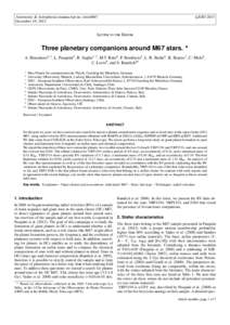 Astronomy & Astrophysics manuscript no. letterM67 December 19, 2013