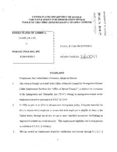 united states v. mar jac poultry complaint