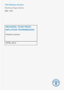 FAO Statistics Division  Working Paper Series ESS[removed]REGIONAL FOOD PRICE