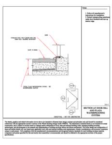 Building Envelope Design Guide: Section at Door Sill and Plaza Waterproofing System Detail