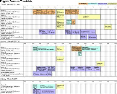 English Session Timetable  Joint 合同部門 Session Doctor’ s Session International Session Sponsored Session