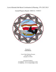 Microsoft Word - LKlamath Coordination Annual Progress Report_093013.doc