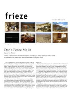 frieze April 2005 Issue 90  by James Trainor Joshua Tree.