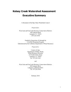Microsoft Word - Kelsey Creek Executive Summary Final.doc