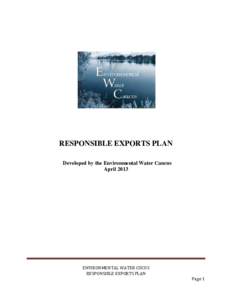 RESPONSIBLE EXPORTS PLAN  MAY 2013