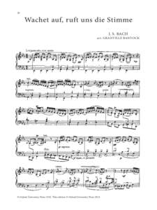 10  Wachet auf, ruft uns die Stimme J. S. BACH  arr. GRANVILLE BANTOCK