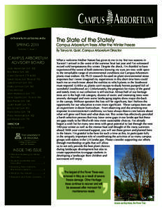 CAMPUS ARBORETUM arboretum.arizona.edu SPRING 2011 Volume 7, Issue 1