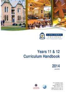Years 11 & 12 Curriculum Handbook 2014 June[removed]Year 12 Curriculum Handbook 2011
