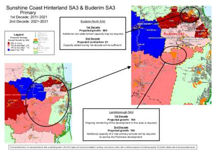 School Infrastructure Demand Maps (SA3): Brisbane Inner - East