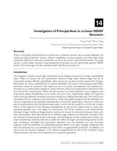 Investigation of Principal Axes in a Linear MDOF Structure