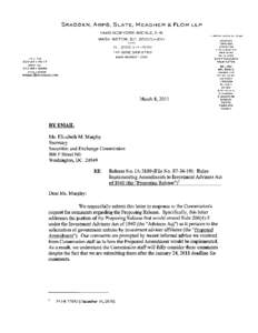 SKADDEN. ARPS, SLATE, MEAGHER &e FLOM LLP 1440 NEW YORK AVENUE, N.W. FIRM/AFFILIATE OFFICES WASHINGTON, D.C[removed]TEL: ([removed]J -7000