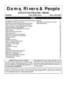 Dams, Rivers & People SANDRP UPDATE ON RELATED ISSUES VOL 1-ISSUE 10-11