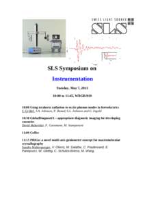 Electromagnetic spectrum / Crystallography / Diffraction / Protein structure / X-ray crystallography / Terahertz radiation / Mode-locking / Goniometer / Phonon / Physics / Chemistry / Science