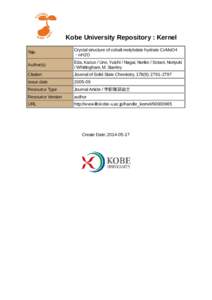 　　Kobe  University Repository : Kernel