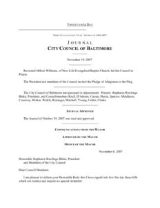 TWENTY -FIFTH DAY  T HIRD C OUNCILMANIC Y EAR - S ESSION OFJOURNAL CITY COUNCIL OF BALTIMORE
