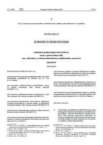 Euroopan keskuspankin suuntaviivat, annettu 1 päivänä elokuuta 2007, raha-, rahoituslaitos- ja rahoitusmarkkinatilastoista (uudelleenlaaditut suuntaviivat) (EKP[removed])