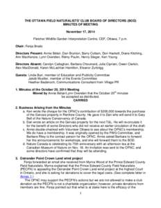 Microsoft Word - OFNC Board of Directors Meeting Minutes[removed]v4