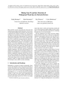 Mining Your Ps and Qs: Detection of Widespread Weak Keys in Network Devices