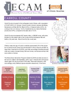 Snapshots of Illinois Counties CARROLL COUNTY Carroll County is located in the northwestern part of Illinois, with a population of 15,[removed]U.S. Census). Carroll County is home to persons identifying