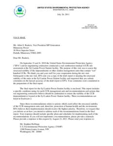 Allette Syl Laskin EPA form Letter Requesting Response to Recommendations