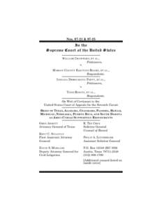 Nos & In the Supreme Court of the United States WILLIAM CRAW FORD , ET AL ., Petitioners,