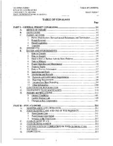 DRAFT PERMIT: Waste Programs Division: Permits Section: University of Arizona - Page Trowbridge Ranch Landfill: Draft Post-Closure Permit Renewal