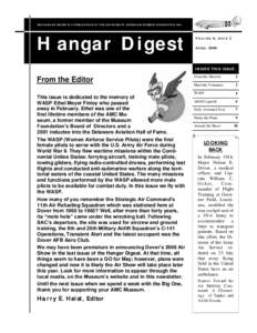THE HANGAR DIGEST IS A PUBLICATION OF THE AIR MOBILITY COMMA ND MUSEUM FOUNDATION INC.  Hangar Digest VOLUME 6, ISSUE 2 APRIL 2006
