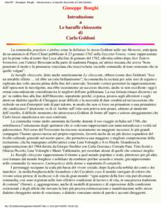 intro097 - Giuseppe Bonghi - Introduzione a Le baruffe chiozzotte di Carlo Goldoni  Giuseppe Bonghi