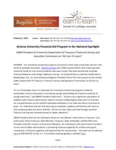 North Central Association of Colleges and Schools / Student financial aid in the United States / Arizona Board of Regents / Arizona / Education / Higher education / United States / Association of Public and Land-Grant Universities / American Association of State Colleges and Universities / Consortium for North American Higher Education Collaboration