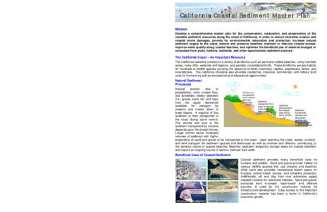 What Will The Sediment Master Plan Do? Implementation of the Sediment Master Plan is expected to: Cali f o r n i a Co ast al Se d i m e n t Mast e r Plan  Improve beach conditions and reduced erosion