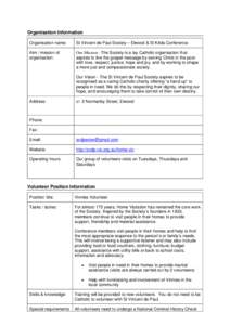 COMMUNITY GRANTS PROGRAM - APPLICATION FORM