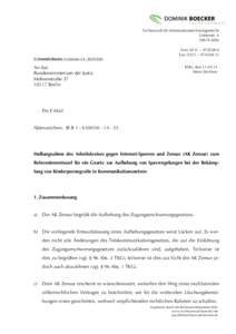 Fachanwalt für Informationstechnologierecht LindenstrKöln RA Dominik Boecker • Lindenstr. 6 • 50674 Köln