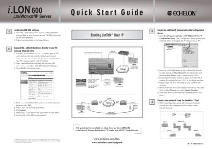 i.LON 600 LonWorks/IP Server Quick Start Guide