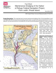 ng  Fact Sheet Maintenance Dredging of the Harbor of Refuge Federal Navigation Project,