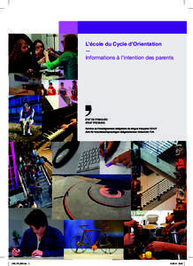 L’école du Cycle d’Orientation — Informations à l’intention des parents 1450_FR_GIE.indd 1