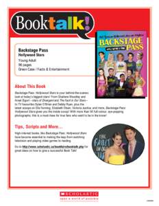 Backstage Pass Hollywood Stars Young Adult 96 pages Green Case / Facts & Entertainment