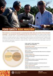 Food Safety Risk Analysis Risk analysis is a structured approach to assessing food safety risks and consists of three interactive processes – risk assessment, risk management and risk communication. Risk analysis provi