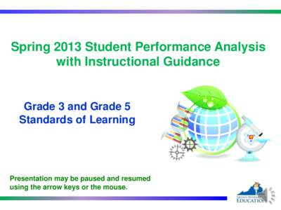Spring 2013 Student Performance Analysis with Instructional Guidance Grade 3 and Grade 5 Standards of Learning
