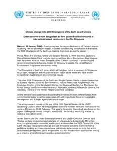 Microsoft Word - UNEP Press Release_28Jan08.doc