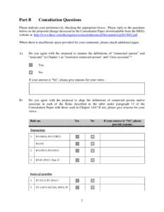 QUESTIONNAIRE ON INTRODUCTION OF A T+2 FINALITY ARRANGEMENT FOR CCASS MONEY SETTLEMENT