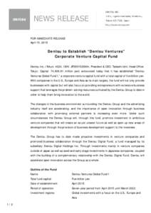 Dentsu Razorfish / Dentsu / Corporate Venture Capital / Venture capital