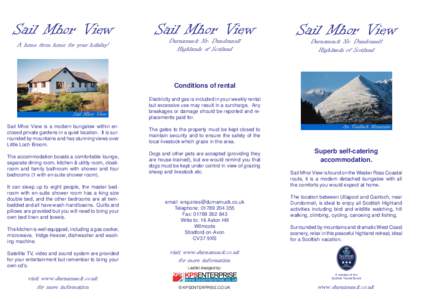 Sail Mhor View A home from home for your holiday!