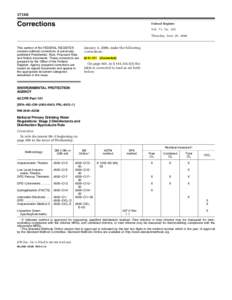 [removed]Corrections Federal Register Vol. 71, No. 125